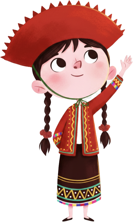 Urpi, a friendly character, inviting you to design a custom trip.